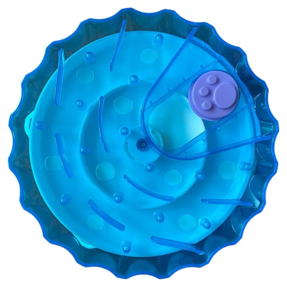 Cat Toy Feeder Treats Interactive Blue and Purple Pet Bowl Tray Stimulation